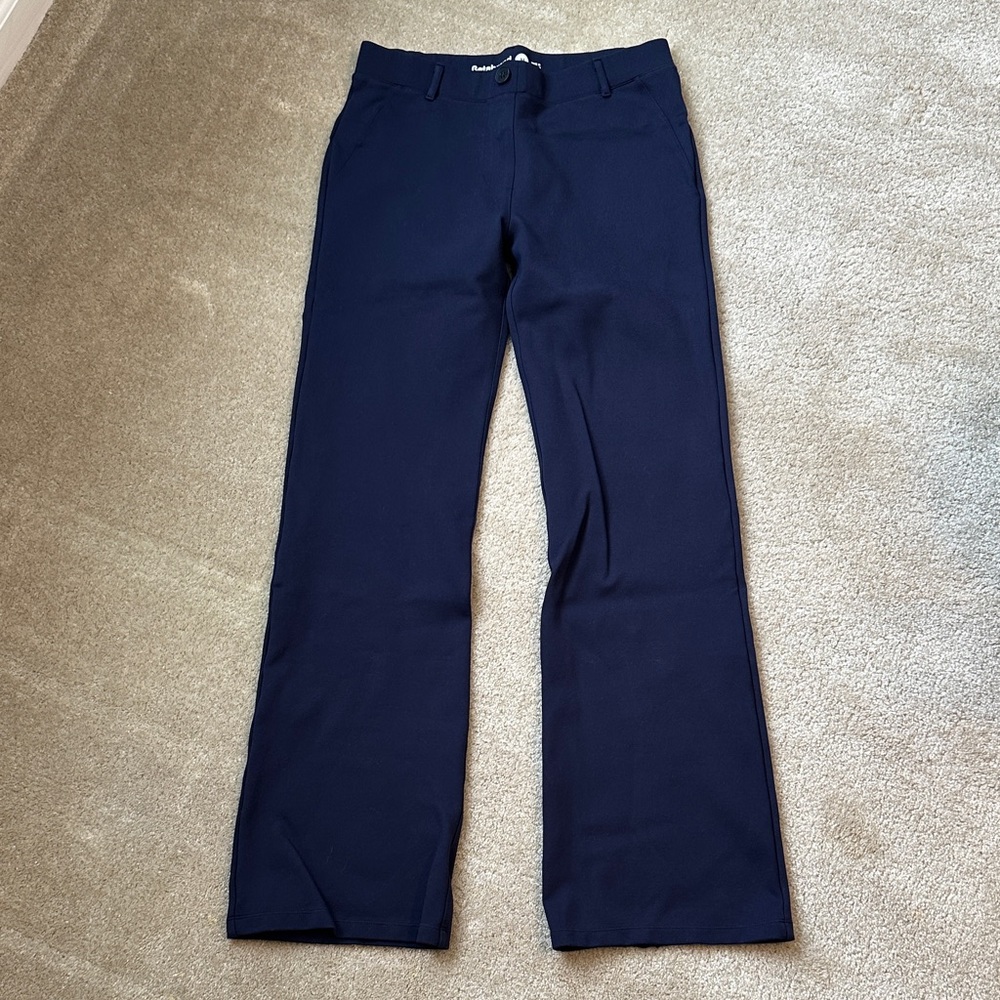 Betabrand Navy Blue Dress Yoga Bootcut Pants